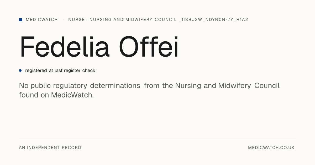 Fedelia Offei | Nursing and Midwifery Council _1iSbj3W_NdYN0N-7Y_h1A2 ...