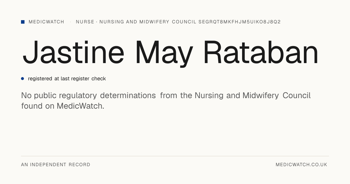 Jastine May Rataban | Nursing and Midwifery Council ...