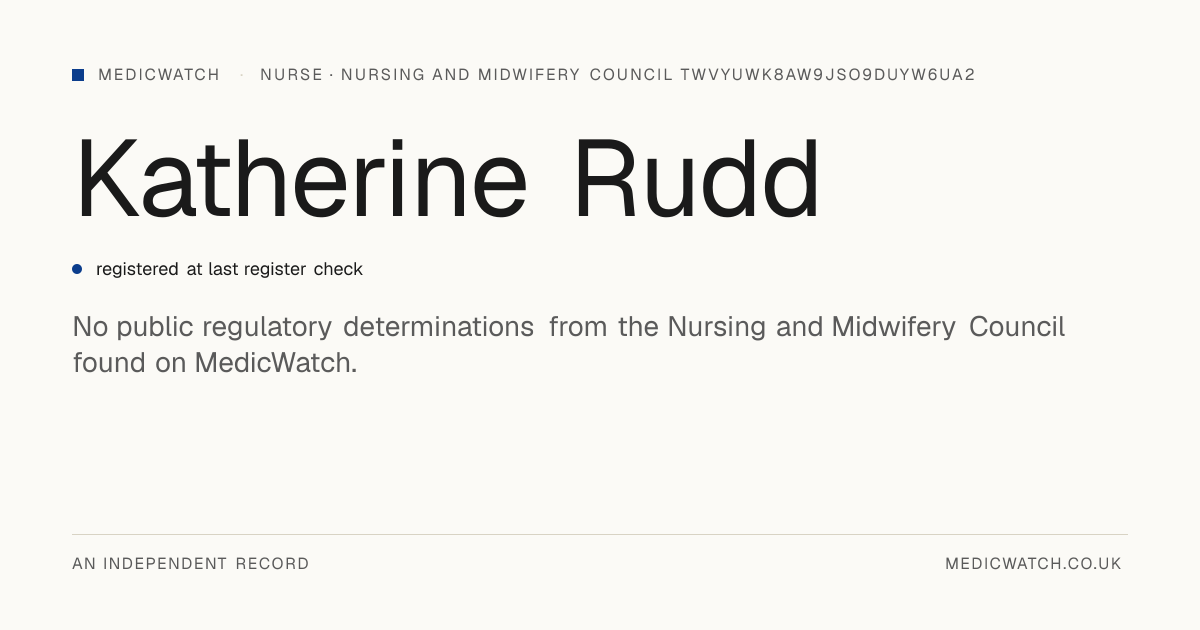 Katherine Rudd | Nursing and Midwifery Council TWVyUwK8aw9JSo9duyW6UA2 ...